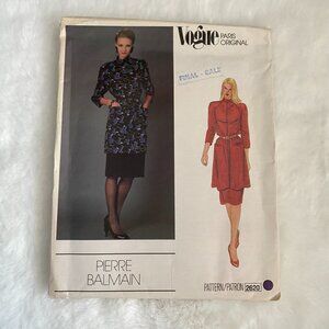 Vogue Paris Original Pierre Balmain Sewing Pattern